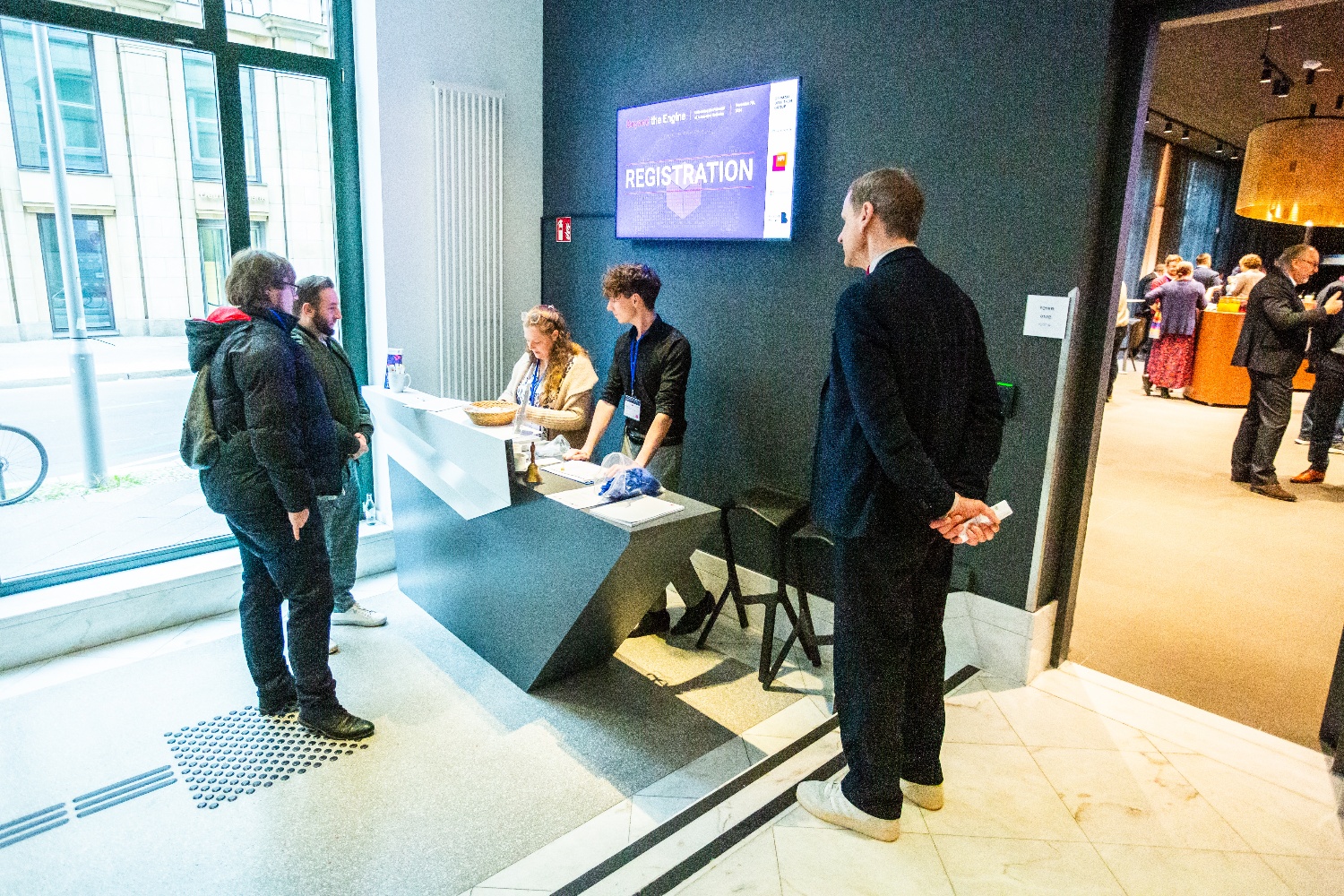 Saskia-Katharina Pietscher-Mönnich and Brandon Lewis registering guests at the Beyond the Engine executive summit in Berlin Saskia-Katharina Pietscher-Mönnich and Brandon Lewis registering guests at the Beyond the Engine executive summit in Berlin