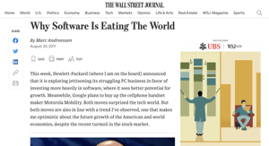 Why Software Is Eating the World