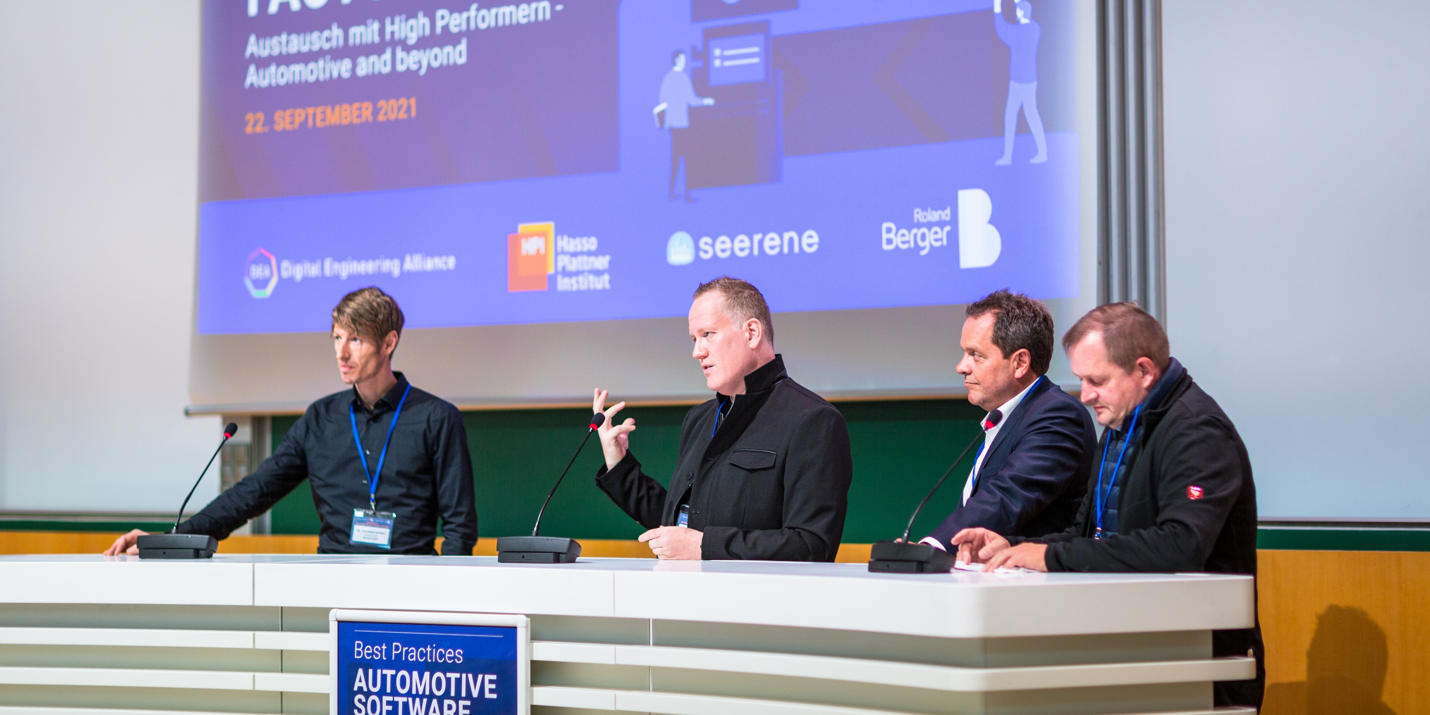 The Hosts of the Inaugural Automotive Executive Summit at the Hasso Plattner Institute, Dr. Johannes Bohnet, Marc Hildebrandt, Prof. Dr. Jürgen Döllner